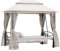 Outsunny Dondolo 3 Posti e Lettino Singolo Copertura a Gazebo con Zanzariera e Cuscini 256x172x248cm Crema