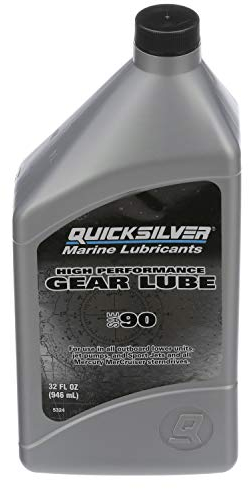 Quiksilver Kit: Getriebeschmiermittelpumpe 8M0072133 – Für 1-Liter-Flaschen mit 858064QB1 Hochleistungsfähiges SAE 90 Getriebeöl für Mercury Außenbordmotoren und MerCruiser Z-Antriebe, 1 Liter