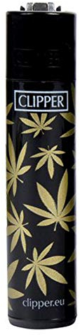 Clipper Golden Leaves Schwarz-Gold Limited Edition Limitierte Feuerzeuge Normalflamme Soft Flamme inkl. 1x Turbo Feuerzeug gratis (1)