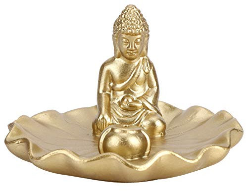 Porte-encens de Statue de Bouddha doré Tenant Une Seule Statue de Bouddha d'encens Relique dans la Main Bouddha thaïlandais Sakyamuni Bouddha Assis Porte-encens