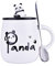 Panda Mug - Cute Ceramic Coffee Cup With 3D Lid and Spoon, Novelty Tea Milk Christmas Mug, Birthday Gifts for Women Girls Boys Her Wife Mum Grandma Teacher Friend