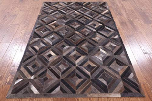 Vip-leather NEU KUHFELL Patchwork Teppich Cod CY200 (120 x 180 cm)