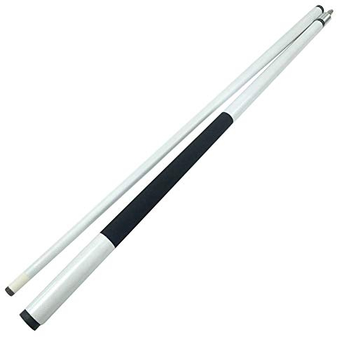 YRU 145CM Carbon Billard Queue, 1/2 Stuck Snooker Queues Handgefertigte Kohlefaser Billard Queue 9,5 Mm Spitze Sehr Guter Griff(Color:Weiß)