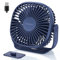 SMARTDEVIL USB Fan, 3 Speed Portable Desk Desktop Table Fan with Pasteable Hook, Dual 360° Adjustment Mini Fan, Strong Wind, for Home Office Travel(Blue)