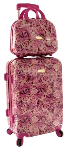 Camomilla Milano Set Valigeria, Set di Valigie, Trolley da Viaggio (40 lt.) + Vanity Case (10 lt.), Materiale Rigido, Ruote Pivotanti, Chiusura TSA, Colore Rose Fucsia