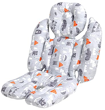 Baby-Kopfstütze, Kinderwagen-Sitzeinlagen, Autositz-Einsätze, Kopf-Unterstützung für Baby-Geschenk (grau)