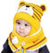 NLAND Baby Wintermütze Schal Set Winter Wärmer Kinder Strickmütze mit Schal Baby Niedliche Mütze für Mädchen Jungen 6-24 Monaten(Gelb,Einheitsgröße)