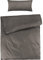 Pure Label Mako Satin Damast Streifen Bettwäsche Taupe 155x220 cm mit Kissenbezug 40x80 cm aus 100% Baumwolle | Traumhaft weiches Mako Satin Bettwäsche Set in Uni