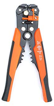 Stripper Cutter, Wire Stripper 8”Self-Adjustable Automatic Cable Wire Crimper Wire Cutter Stripping Tool Cable Plier, Orange Black