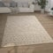 Paco Home Hochflor Teppich Wohnzimmer Shaggy 3D Optik Ethno Boho Vintage Look Weich, Grösse:120x160 cm, Farbe:Creme 6