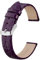 BISONSTRAP Leder Uhrenarmbänder, Weiche Ersatzbänder mit Polierter Schnalle, 18mm, Violett mit Silberner Schnalle