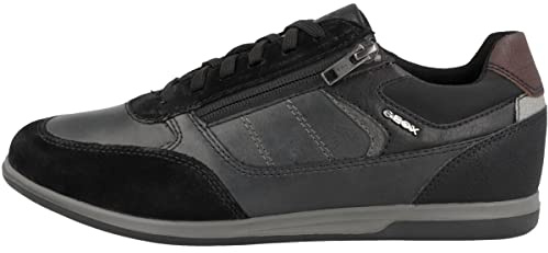 Geox Herren U Renan Sneakers, Schwarz, 42 EU