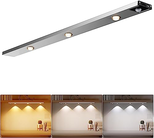 LED unterbauleuchte küche schrankbeleuchtung dimmbar mit bewegungsmelder, 1500mAh Scheinwerfer lichtleiste mit USB, Kleiderschrank Lampen, Weinschrankleuchte, Beleuchtung Küchenlampen, Nachtlicht