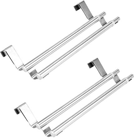 Porte-Serviettes 2 pièces, Porte-Serviettes pivotant Double Couche en Acier Inoxydable Porte-Serviettes télescopique étendoir Salle de Bain Organisateur Porte-Serviettes Porte-Serviettes
