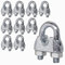 (10 Stück) Drahtseilklemmen M8, Kabelclips, DIN 741, Stahlklemme für Ø 10 mm Drahtseil, U Bolzensattel (10 Stück, M8 für Ø 10 mm)