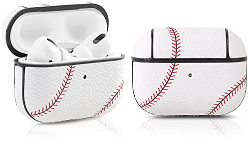 Derhom Airpods 3 Silicone Case Funny Cute Fashion Soft Cartoon Cover Skin Compatible for Apple Airpods 3 [Leather Series] (Baseball)