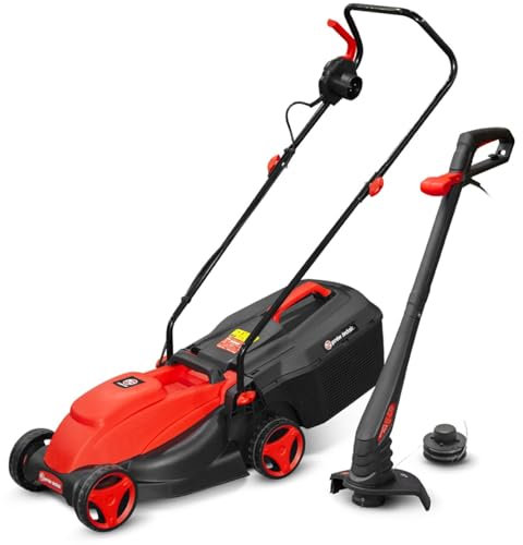 Kit 2 en 1 Tondeuse 1300W Coupe 32 cm + Coupe Bordures 250W Elem Technic - TDE3213CBE22 - Capacité du bac récolteur: 30 L