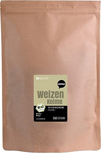 Wohltuer Bio Weizenkeime 500g - Aus regionalem Anbau in Bayern mit ∼ 6,3 mg Spermidin pro 10 g - In Rohkostqualität
