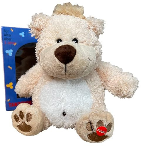 Sweety Toys 14170 Plüschbär - Super weiches Teddy Tanzender Willi- 25cm braun - bewegliches Plüschtier mit Sound