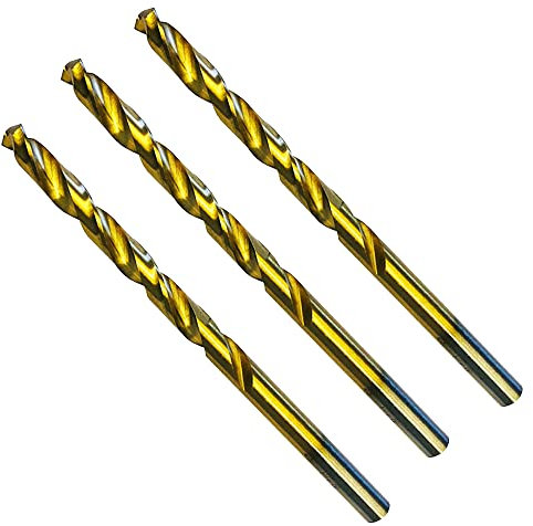3er Pack HSS-TiN Metall-Spiralbohrer DIN 338 8,5mm geschliffen (Titannitriert, für Metal und Edelstahl, Profiqualität, lange Lebensdauer)