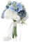 ZWMBYN 21,6 cm Hochzeitssträuße für Braut, künstlicher blühender Rosen, Brautjungfernstrauß, Seide, Orchideen-Blumensträuße, romantischer Brautstrauß für Hochzeit, Party, Zeremonie, Jahrestag