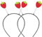 jojofuny 2 Stück Erdbeeren Haarschmuck Kinder: Früchte Erdbeeren Stirnband für Osterparty Geburtstag Party - Lustiges Kopfschmuck für Kinder im Alter von 4-12 Jahren