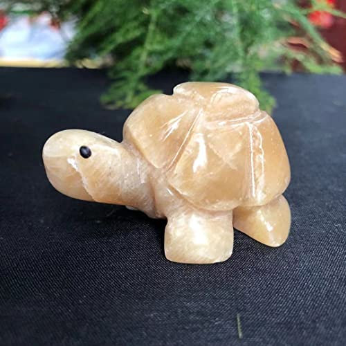 1 STÜCK Natürlicher Kristallquarz Schildkröte Amethyst Opal Tiere Stein Wohnkultur Aquarium Handwerk Kleine Dekoration Feng Shui Dekoration Kristall ERTEYIN (Color : Army Green, Size : 75-85g)