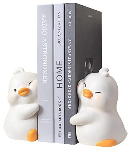 Fivetoo Süße Buchstützen - Hug Duck Buchstützen | Enten umarmen niedliche Buchstützen aus Kunstharz, Enten-Lehrbuchstopper zur Unterstützung von Büchern