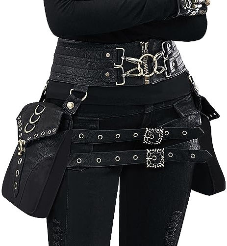 Facynde Halloween Punk Taillentasche - Steampunk-Tasche für Motorrad,Retro- -Steampunk-Tasche für Jungen und Mädchen