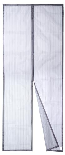Apalus Zanzariera con Magneti per Porte, Rete Fine, Tenda Totalmente Magnetica, si Chiude da Sola - Non Accorciabile (120x220 CM. Grigio)