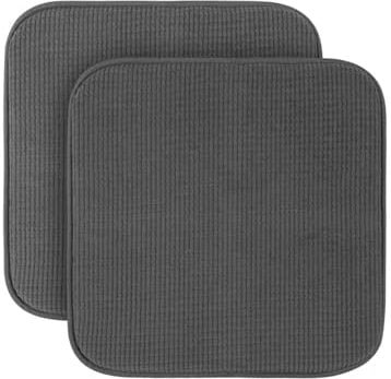 Sitzkissen (2er Pack) Stuhlkissen mit Anti Rutsch Unterseite 38cm x 38cm - Öko-Tex Zertifiziert - Sitzauflage Uni, Stuhlpolster Stuhlauflage