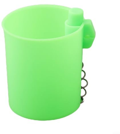 Easy to Use Carp Pole Pots, Fishing Rod Clip Feeder Cup, Bait Accessory (Green)