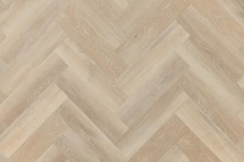 Fischgrät Klebevinylboden Eiche Dearwood - 2,5mm/0,55mm - Mineral Dryback für Fußbodenheizung - 3,04 m² pro Paket - Natürliche Eleganz & Funktionalität