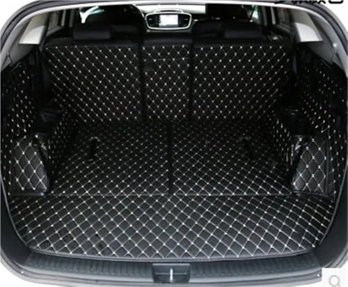 UEGVJIAS Kompatibel mit KIA für Sorento MQ4 2022 2023 2024 6 7 Sitze Kofferraummatten wasserdichte Cargo-Liner Kofferraumteppiche Gepäckabdeckung Heckklappenmatte(7 Seats Black beige)
