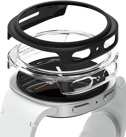 Ringke Slim [2 Stück / 40mm] Kompatibel mit Samsung Galaxy Watch 8 Hülle, [Nur Rahmen] Kratzfester Leichter Hart-PC Schutzrahmen - Clear & Matte Black
