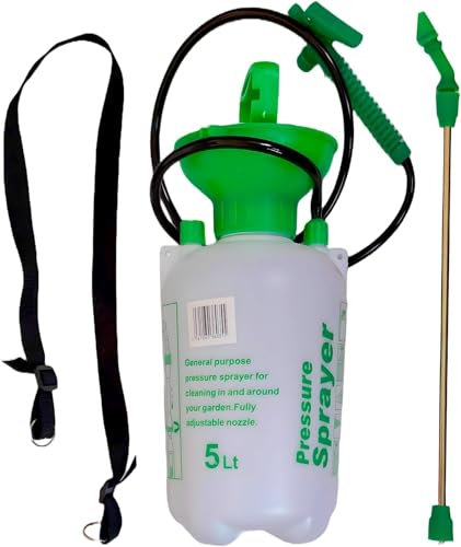 G4GADGET 5 Litre Pump Action Pressure Sprayer – Adjustable Garden Spray Bottle for Water, Fertilizer, Weed Killer & Cleaning | Portable Pump Sprayer with Shoulder Strap & Trigger Lock
