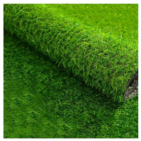 Rouleau d'herbe artificiel, hauteur de 20 mm hauteur artificielle gazon intérieur extérieur 2 x 4m, réaliste synthétique fausse herbe artificiel pelouse tapis de chien animal de compagnie, pour