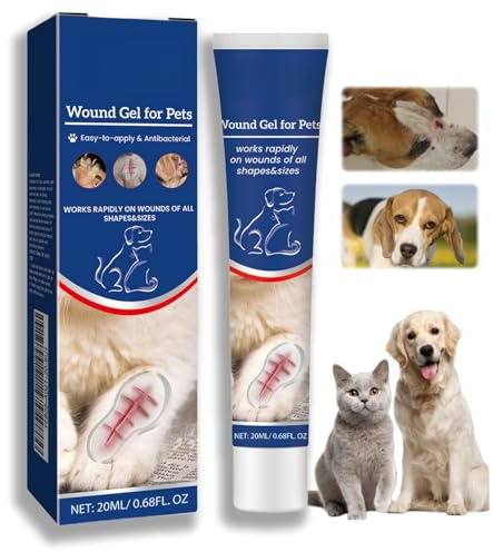 Pet Wound Care Gel,Dog Wound Care,Cat Wound Treatment,Dog Leg Wound Protector,Dog First Aid,Cat Gel,Cream for Dogs with Sore Skin,Wound Cream for Dogs,Pet Wound Glue,Cat Acne Gel,Dog Wound Cream