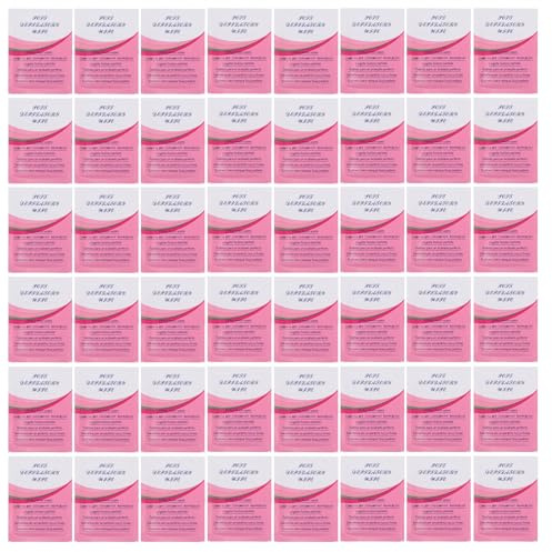 ABOOFAN Lingettes Post Épilation Cire 50pcs en Non-tissé Glycérine pour Nettoyage Complet et Apaisant Peau Après Épilation, pour Soins Après Cire