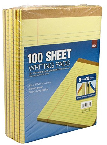 Tops 100-Sheet Legal Pads Canary Yellow (pack of 9 pads) by Tops