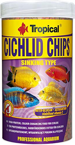 Tropical Cichlid Chips - langsam sinkende, zutatenreiche Futterchips, 1er Pack (1 x 250 ml)