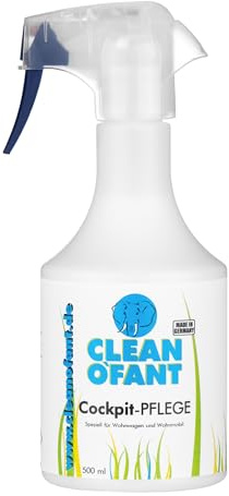 CLEANOFANT Cockpit-Pflege 500 ml - Cockpitpflege für Wohnwagen, Wohnmobil, Caravan. Kunststoffpflege Innen-Raum