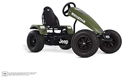 BERG Jeep® Revolution Pedal-Gokart XL BFR | Robustes XL-Frame | Verstellbarer Sitz | BFR-System für Bremsen und Rückwärtsfahren | Outdoor Tretauto