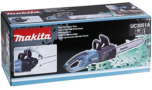Makita UC3051A chainsaw Negro, Azul 2000 W - Sierra eléctrica (14,5 m/s, 76,2/8 mm (3/8), Negro, Azul, Corriente alterna, 2000 W, 201 mm)