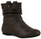 Stiefeletten Damen Schlupfstiefel Schnallen Stiefel Flach Boots Nieten Leder-Optik Schlupfstiefeletten Schuhe 120942 Grau 37 Flandell