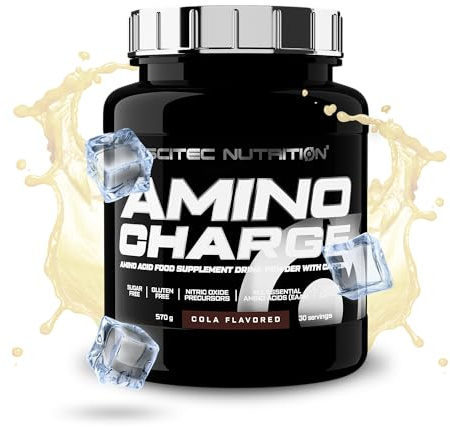 Scitec Nutrition Amino Charge - Pre-Workout-Getränkepulver mit Koffein | BCAA-Komplex - Mit L-Glutamin, L-Citrullin und L-Arginin-HCl - Zuckerfrei & glutenfrei - 570 g, Cola