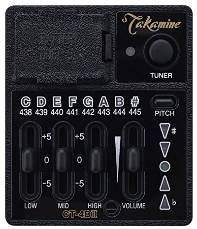 Takamine CT4BII Preamp für Westerngitarre (Vorverstärker für Takamine Pro Series Gitarren, mit 3-Band-EQ)