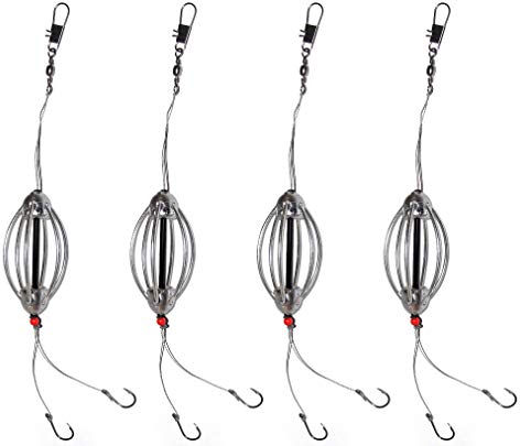 4pcs Karpfenangeln Feeder 30g Set 15cm Angeln Haken # 4, Inline Cask, Angeln Tackle