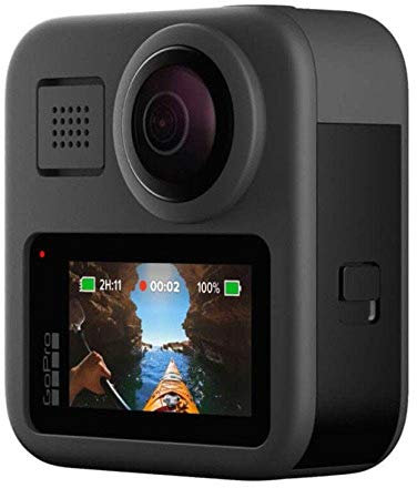 GoPro Max - Fotocamera digitale impermeabile 360 con stabilizzazione infrangibile, touch screen e controllo vocale - Streaming live HD