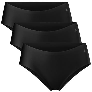 DANISH ENDURANCE Mikrofaser Sport Hipster aus recyeltem Polyester, 3 Pack (Schwarz, XX-Large)